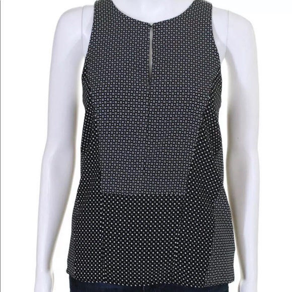 Rag & Bone Sleeveless Silk White Dotted Tank Top - Picture 1 of 8